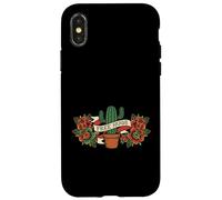 Free Hugs Cactus Funny Old School Traditional Tattoo Style Coque pour iPhone X/XS