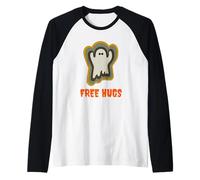 Free Hugs Ghost and Spirit Spooky Fall Design Manche Raglan