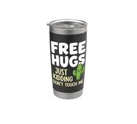 Free Hugs Just Kidding Don't Touch Me Gobelet isotherme en acier inoxydable double paroi