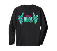 Free Hugs Zombies Mains effrayantes Zombie Walk Halloween Fun Manche Longue