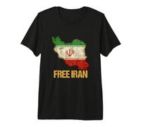 Free Iran - Drapeau de la liberté de l'espoir de la Paix T-Shirt Haut de Gamme
