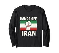 Free Iran Hands Off Iran Flag I Stand With Iran T-Shirt Manche Longue