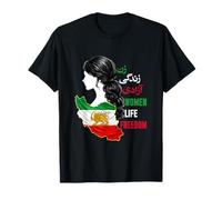 Free Iran Lion and Sun Flag - Persian Women Life, Freedom T-Shirt