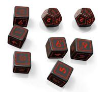 Free League - Ensemble de dés Sauron - Jeu de dés - Noir - Hexaèdre - Plastique