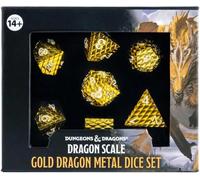 Fanroll Dungeons & Dragons Gold Dragon Scale Premium Metal Dice Set Doré Enfants