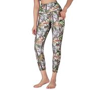 Free Leaper 7/8 Leggings Taille Haute Femme Sport Pantalon de Yoga Push Up avec Poches (Bâton de Bois Imprimé, XL)