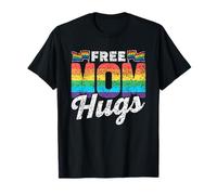 Free Mom Hugs Rainbow Gay Lgbtq Pride Proud Mother Mommy T-Shirt