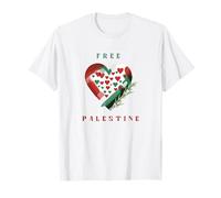 Free Palestine Gaza Hearts Branche d'olivier T-Shirt