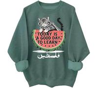 Free Palestine Sweatshirt Today Is a Good Day To Learn Shirt Fruit Watermelon Free Palestine Hoodie Unisexe, Vert, L