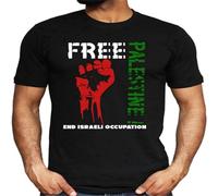 Free Palestine T-Shirt End Israeli Occupation Top Gaza Freedom Protest Tee XL