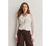 Free People Free People White Maris Fine Gauge Cardigan