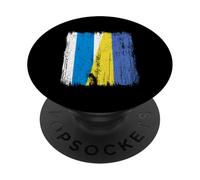 Free Russia Ukraine Demi-Drapeau Russian Opposition Ukrainian PopSockets PopGrip Adhésif
