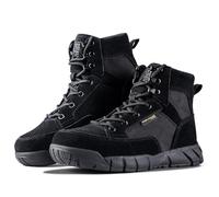 FREE SOLDIER Bottes Tactiques pour Hommes 6 "Pouces Bottes du désert Respirantes légères avec Un Tissu Mince et Durable (Noir 45 EU)