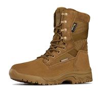 FREE SOLDIER Bottes tactiques pour hommes, 8 pouces, bottes de combat légères, durables, en cuir suédé, bottes de travail militaires, bottes de désert