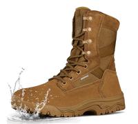 FREE SOLDIER Bottes tactiques pour hommes, 8 pouces, bottes de combat légères, durables, en cuir suédé, bottes de travail militaires, bottes de désert