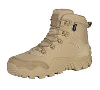 FREE SOLDIER Chaussures de Randonnée Hommes Bottes Militaires de Haut-Niveau Bottes Tactiques de Combat Mid High Chaussures à Lacets Tout Terrain Souliers(Sable Couleur,41EU)