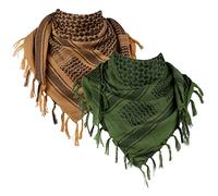 FREE SOLDIER Ensemble Sports Series Shemagh Pali Foulard en Tissu pour Homme Palestine Kufiya Turban Original, Vert et Marron, Taille Unique Mixte