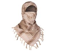 FREE SOLDIER Foulard 100% Coton écharpe Militaire Shemagh Tactique désert Keffiyeh avec Tassel 43 x 43 Pouces,Sable de Camouflage