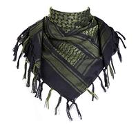 FREE SOLDIER Foulard 100% Coton écharpe Militaire Shemagh Tactique désert Keffiyeh avec Tassel 43 x 43 Pouces,Vert Noir