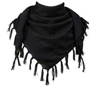 FREE SOLDIER Foulard 100% Coton écharpe Militaire Shemagh Tactique désert Keffiyeh avec Tassel 43 x 43 Pouces,Noir