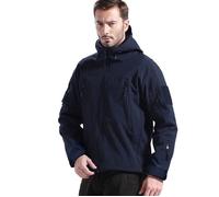 Free soldier Mens Winter Waterproof Jacket Tactical Military Softshell Jackets Fleece Lining Running Hunting Coat with Hood XXL