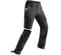 FREE SOLDIER Pantalon de Randonnée Convertible Homme Imperméable Séchage Rapide Zip-Off Cargo Pêche (Noir,52 EU)
