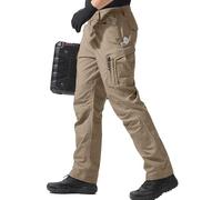 FREE SOLDIER Pantalon de travail résistant à l'eau pour homme Coupe décontractée Style militaire Cargo Poches multiples Marron 91,4 cm x 30 cm