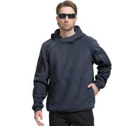 FREE SOLDIER Vestes Polaires Hommes Sweat à Capuche Sweatshirt Hommes avec 1/4 Fermeture éclair,Coupe-Vent Veste Tactique Armée Outdoor (Bleu Marine,M)