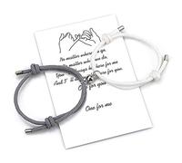 free-space Ensemble de Bracelet de Couples magnétiques personnalisés, corde à la main d'attraction mutuelle pour 2 Bracelets assortis tressés vœux d'amour éternel