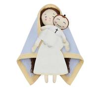 free-space Jésus en Peluche poupée Vierge Marie poupée Jouets Religieux Ange Gardien en Peluche baptême en Peluche Cadeaux pour Enfants pour baptême Religieux Noël (Virgin Mary with Baby Jesus)