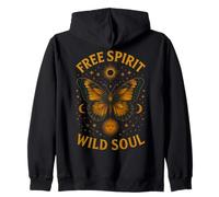 Free Spirit Wild Soul Papillon Étoiles Lune Céleste Sweat à Capuche