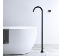 Free Standing Bath Taps Mixer Hot and Cold Single Handle Concealed Bath Taps Brass Freestanding Bathtub Faucet Black