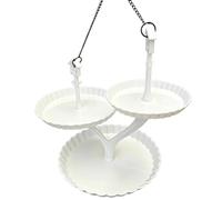 Free Standing Tray Bird Feeders - 3-Bowl Weatherproof Feeding Garden Decor | Large Bird Feeders for Outdoors for Wild Hummingbird Bluebird Chickadee Yard Patio Porch Pathway Tree Balconys