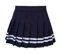 Freebily A-Ligne Jupe Évasé Plissé Écolière Enfant Fille Jupe-Short Intégré Uniforme Scolaire Ecole Jupette Jupe Patinage Tennis Sport Gym Bleu Marine 11-12 Ans