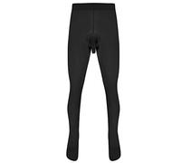 Freebily Collant Homme Leggings Pied Ouverte/Ferme Gaine Pénis Poche sous-vêtement Bas de Pyjama Plaisir Doux Respirable Pantalon Lingerie de Nuit Club Noir A Taille Unique