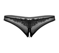 Freebily Femme String Tanga Ficelle Perles Femme Tanga Culottes Slip de Bain Bikini Thong Triangle Bas de Plage Bottom Noir C Taille Unique