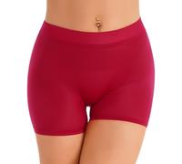 Freebily Femme Strings Tanga en Soie Glacée Transparent Shorty Boxer Respirant Culotte Ouverte Short Lingerie de Nuit 3724 Rouge Taille Unique