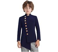 Freebily Garçon Vestons Costumes Formels Mariages Fête Rentrée Scolaire Spectacles Enfant Asymétrique Veste Manteau Blazer Style Africain Prince Automne Pads D'épaules
