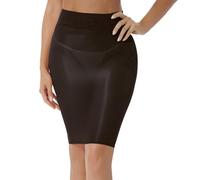 Freebily Mini Jupe Moulante Femme Jupe Serré Transparente Micro Jupes Crayon Jupon pour Robe de Soirée Bal Taille Haute Extensibles Respirant Lingerie Noir Taille Unique