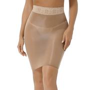 Freebily Mini Jupe Moulante Femme Jupe Serré Transparente Micro Jupes Crayon Jupon pour Robe de Soirée Bal Taille Haute Extensibles Respirant Lingerie Ecru Taille Unique