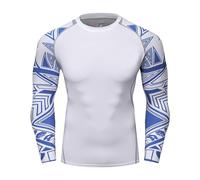 Freebily T-Shirt Anti UV à Manche Longue Homme Maillots Rashguards de Bain Surf Protection Solaire Séchage Rapide Top Tee Shirt Compression Sport Natation Extérieur Type A M