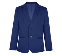 Freebily Vestons Bebe Enfant Blazer de Cérémonie Mariage Première Communion Smoking Costume Garcon Gala Baptême Soirée Vêtements 2-Bouton Bleu 9-10 Ans