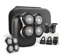 Freebird FlexSeries Pro Ultimate Grooming Bundle - Rasoir électrique pour la tête et le corps, étui de voyage et lames de rechange - Humide/sec, sans fil, technologie anti-chocs