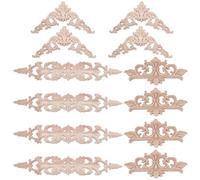 FREEBLOSS 12 applique Décorative en Bois Sculpté 3 moulures Décoratives Différentes pour Meubles Portes D'Armoires Lits et Penderies.