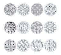 FREEBLOSS 12PCS Modèle Sashiko Pochoir Sashiko PET Outil de Broderie PET Sashiko Modèle de Motif Sashiko en Plastique pour Débutants et Adultes Ensemble D'outils de Sashiko Couture DIY