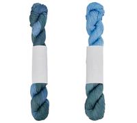 FREEBLOSS 2 fil à Coudre Sashiko 2 x 100 m 100% coton Bleu Fil à Broder pour Couture à la Main Fils Épais pour le Matelassage Broderie Fournitures pour le Kit Sashiko