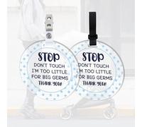 FREEBLOSS 2 paquet de Panneau Ne Pas Toucher pour Bébé Étoile Bleue Ne Pas Toucher Ni Embrasser pour Poussette de Bébé Ne Pas Toucher pour Nouveau Né Fille Ou Garçon Cadeau pour Nouvelle Maman