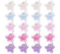 FREEBLOSS 20 patch Brodé en Forme de Fleur de Lotus Patch Thermocollant pour Sacs à Dos Patch Brodé pour Vêtements