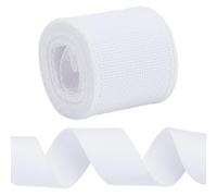 FREEBLOSS 2M Tissu Aida Vierge 18CT Pour Points De Croix Rouleau Tissu Pour Marque-Pages Points De Croix Largeur 5cm Tissu Broderie Pour Fabrication Marque-Pages Blanc