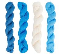 FREEBLOSS 4 Bobines de Fil Sashiko 100 Mètres*4 Couleurs Fil à Broder en Coton pour Quilting Japonais & Fournitures de Kit Sashiko